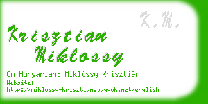 krisztian miklossy business card