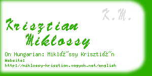 krisztian miklossy business card